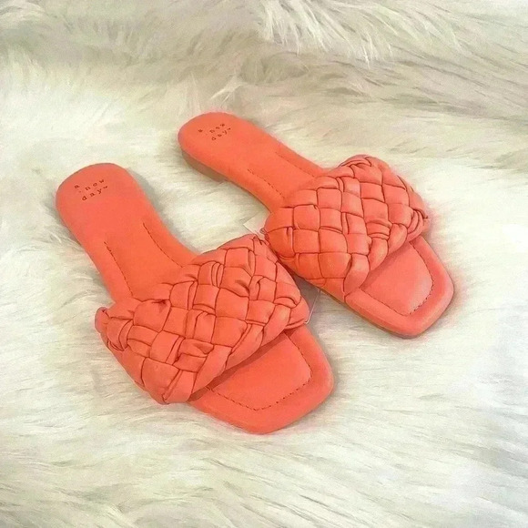 Women's Carissa Woven Slide Sandals - A New Day Pink - Picture 1 of 7